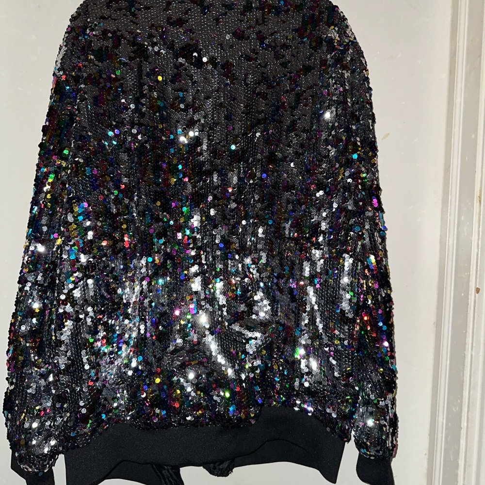 Sequin Bomber Jacket - image 2